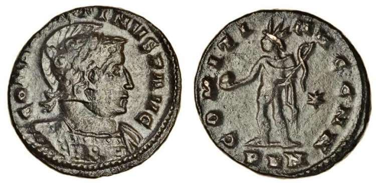 London RIC VI 155 var Constantine I, AE follis