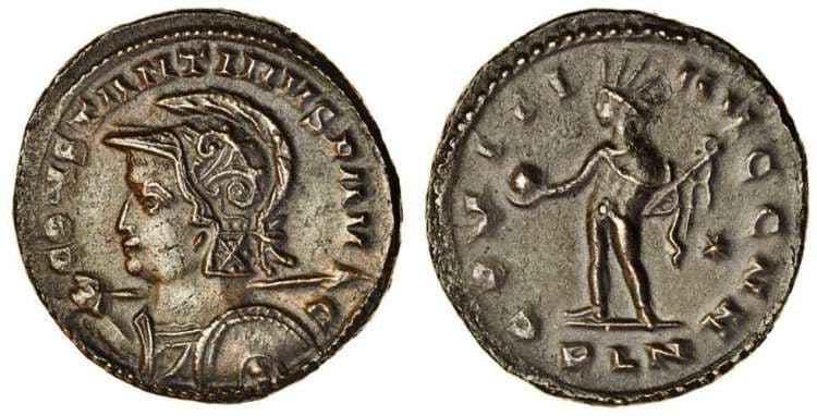 London RIC VI 165 var Constantine I, AE follis