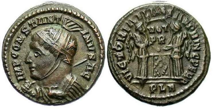 London RIC VII 159, 2d Constantine I AE Follis