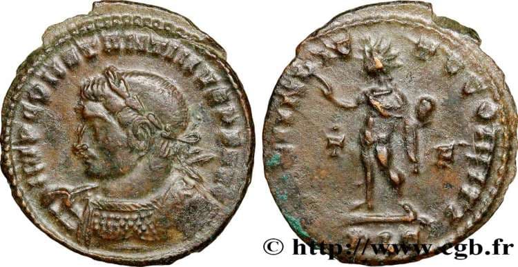 Lyons RIC VII 17 var Constantine I, AE follis of Lyons
