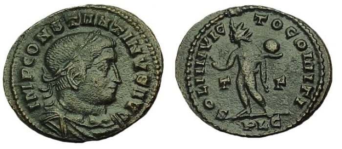 Lyons RIC VII 19 Constantine I, AE Follis, Lyons