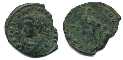 Lyons RIC VII 39 Constantine I, AE Follis, Lyons