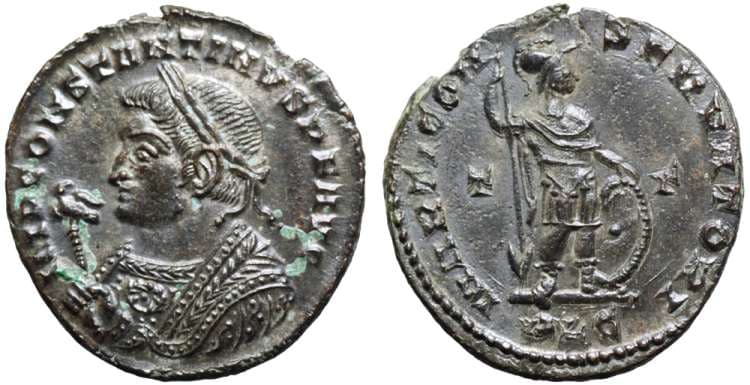 Lyons RIC VII 10-12 var Constantine I AE Follis