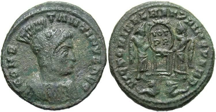 Lyons RIC VII 65 (3) plain Constantine I