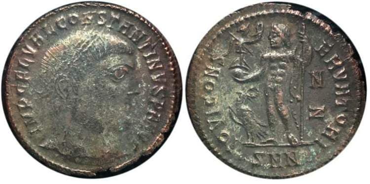 Nicomedia RIC VII 14, Z Constantine I AE Follis