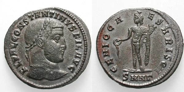 Nicomedia RIC VI 56 Constantine, as Filius Augustorum, AE Follis