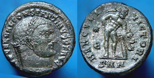 Nicomedia RIC VI 75c, E Constantine Follis