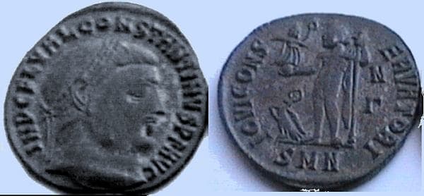 Nicomedia RIC VII 14, Γ Constantine I AE Follis