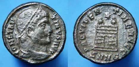 Nicomedia RIC VII 90,E Constantine I AE follis