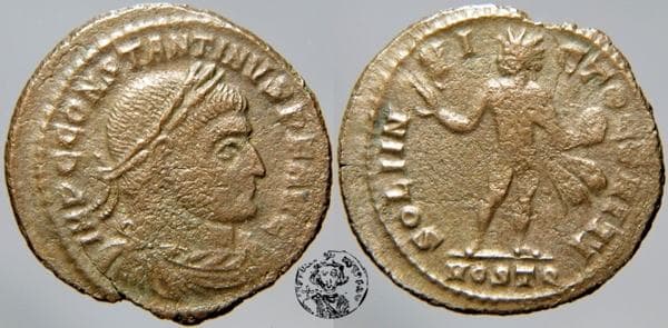 Ostia RIC VI 91v Constantine I, Ostia, AE follis, 312-313 AD, 21-22