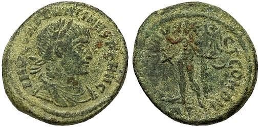 Rome RIC VII 49, T var Constantine, AE Follis, Rome