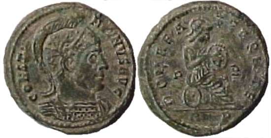 Rome RIC VII 146,P Constantine AE follis