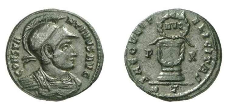 Rome RIC VII 159 Constantine, AE Follis, Rome, 318-319 AD