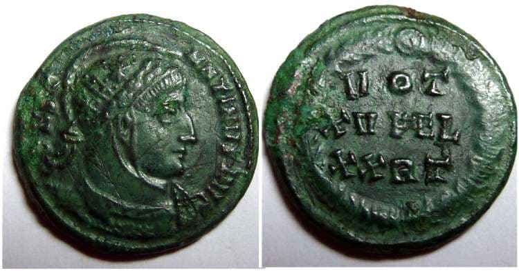 Rome RIC VII 220, T Constantine I, AE follis, Rome