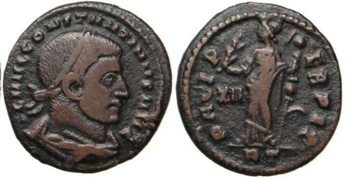 Rome RIC VI 355, T Constantine I, AE follis, Rome mint, 312-313 AD