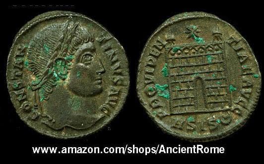 Siscia RIC VII 214, A Constantine, AE Follis, Siscia, 18mm, 2