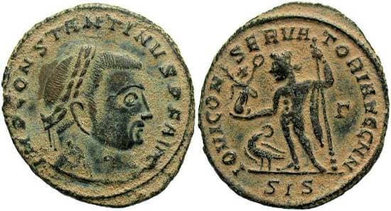 Siscia RIC VI 232b, Γ Constantine AE follis
