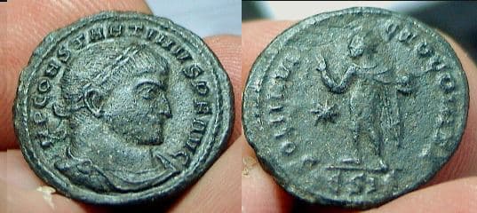 Siscia RIC VII 31, E Constantine I AE follis