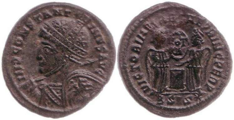 Siscia RIC VII 50v, B Constantine I AE follis Follis