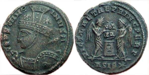 Siscia RIC VII 95 Constantine I AE follis