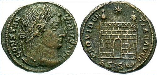 Siscia RIC VII 214,B Constantine AE follis