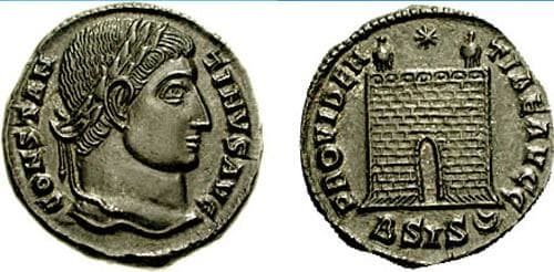 Siscia RIC VII 214 Constantine AE follis