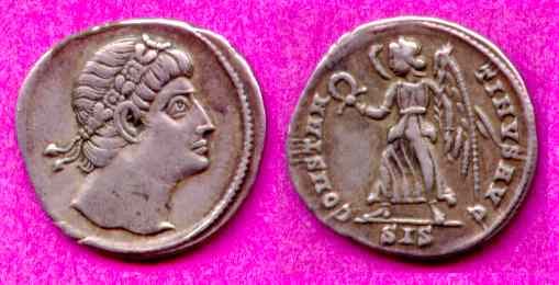 Siscia RIC VII 229 Constantine AR Siliqua