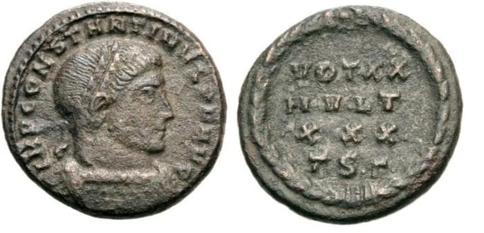 Thessalonica RIC VII 27 Constantine I, AE Follis, Thessalonica