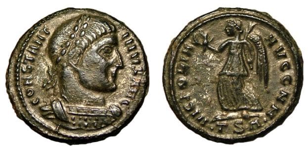 Thessalonica RIC VII 59var Constantine, AE Follis, Thessalonica