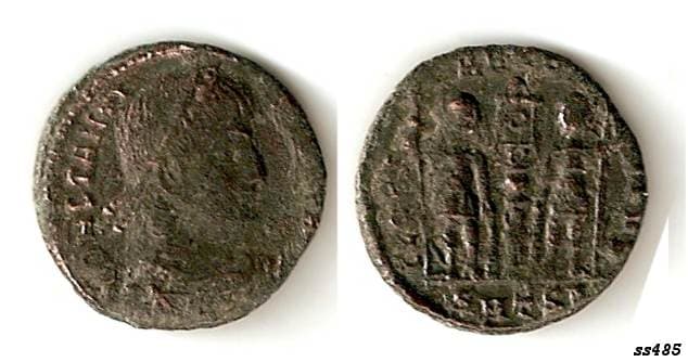 Thessalonica RIC VII 222 var, B Constantine I, AE4, Thessalonica