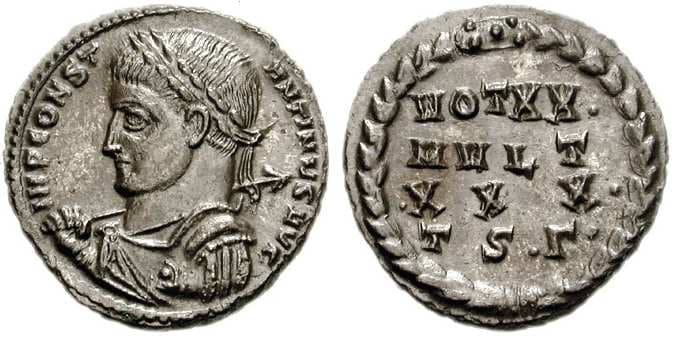 Thessalonica RIC VII 29,Γ Constantine AE follis