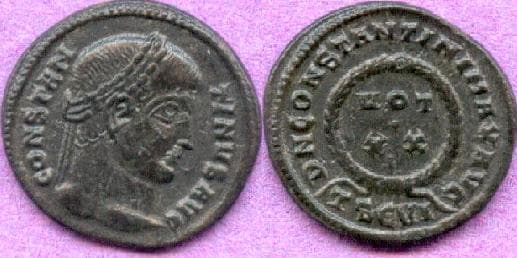 Thessalonica RIC VII 123,E Constantine AE follis