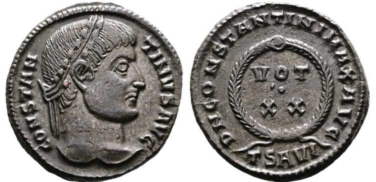 Thessalonica RIC VII 123 Constantine AE follis