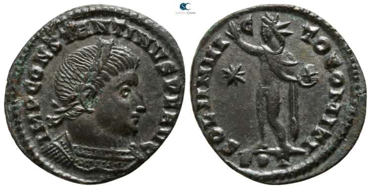 Ticinum RIC VII 21, P Constantine AE Follis