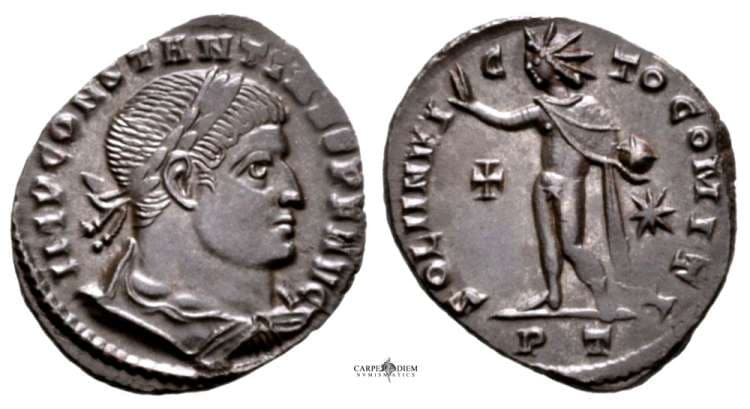 Ticinum RIC VII 43, P Constantine I, AE follis, Ticinum