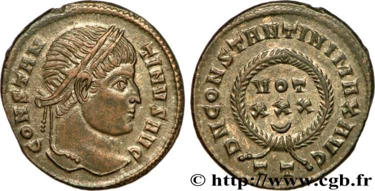 Ticinum RIC VII 174, T Constantine I, AE follis