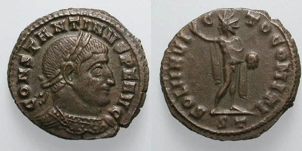 Ticinum RIC VI 131a, S Constantine AE Follis