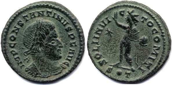 Ticinum RIC VII 21, S Constantine AE Follis