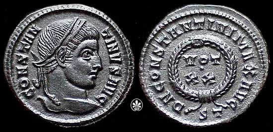 Ticinum RIC VII 140,S Constantine AE follis