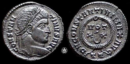 Ticinum RIC VII 167,T Constantine I AE follis Follis