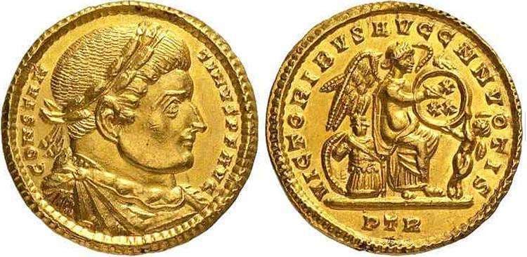 Trier RIC VII 8 Constantine I, AV aureus, 313-315 AD