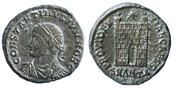 Antioch RIC VII 73, Δ Constantine II, AE follis