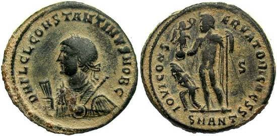Antioch RIC VII 30, S Constantine II AE follis Follis