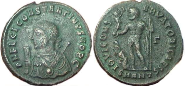 Antioch RIC VII 30, Γ Constantine II AE follis Follis