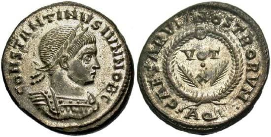Aquileia RIC VII 115 Constantine II Silvered AE3