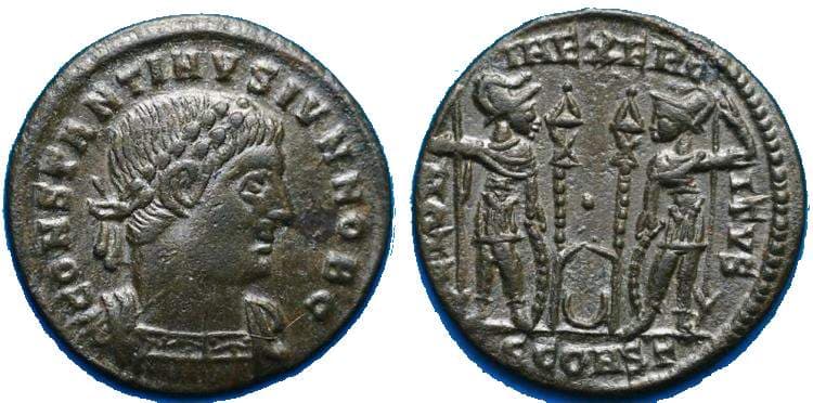 Arles RIC VII 354 Constantine II, AE follis, Arles