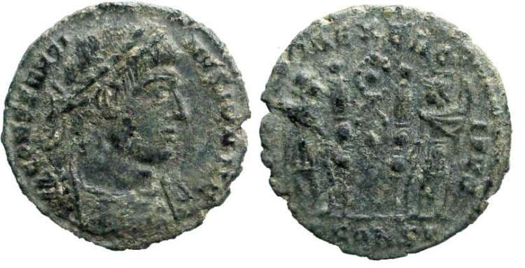 Arles RIC VII 376, P Constantine II, AE of Arles