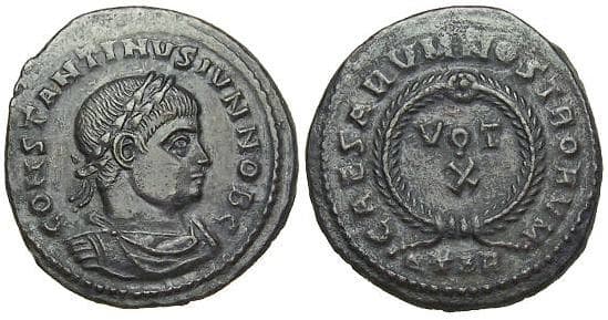 Arles RIC VII 261 Constantine II AE Follis
