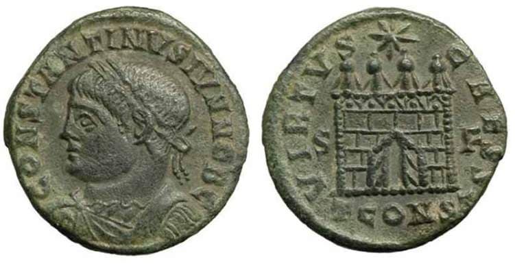 Arles RIC VII 322 Constantine II AE follis