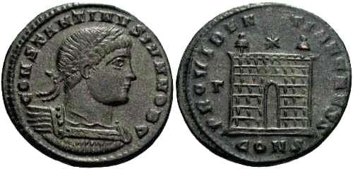 Constantinople RIC VII 27 Constantine II 20mm AE3